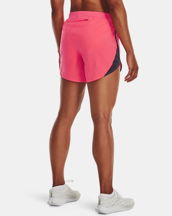 Women's UA Fly-By Elite 5'' Shorts, Pink, pdpMainDesktop image number 1
